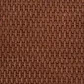 Leather rugano indoor rug, warm brown nubuk texture, repeating rectangular woven grid pattern, diffused studio lighting.